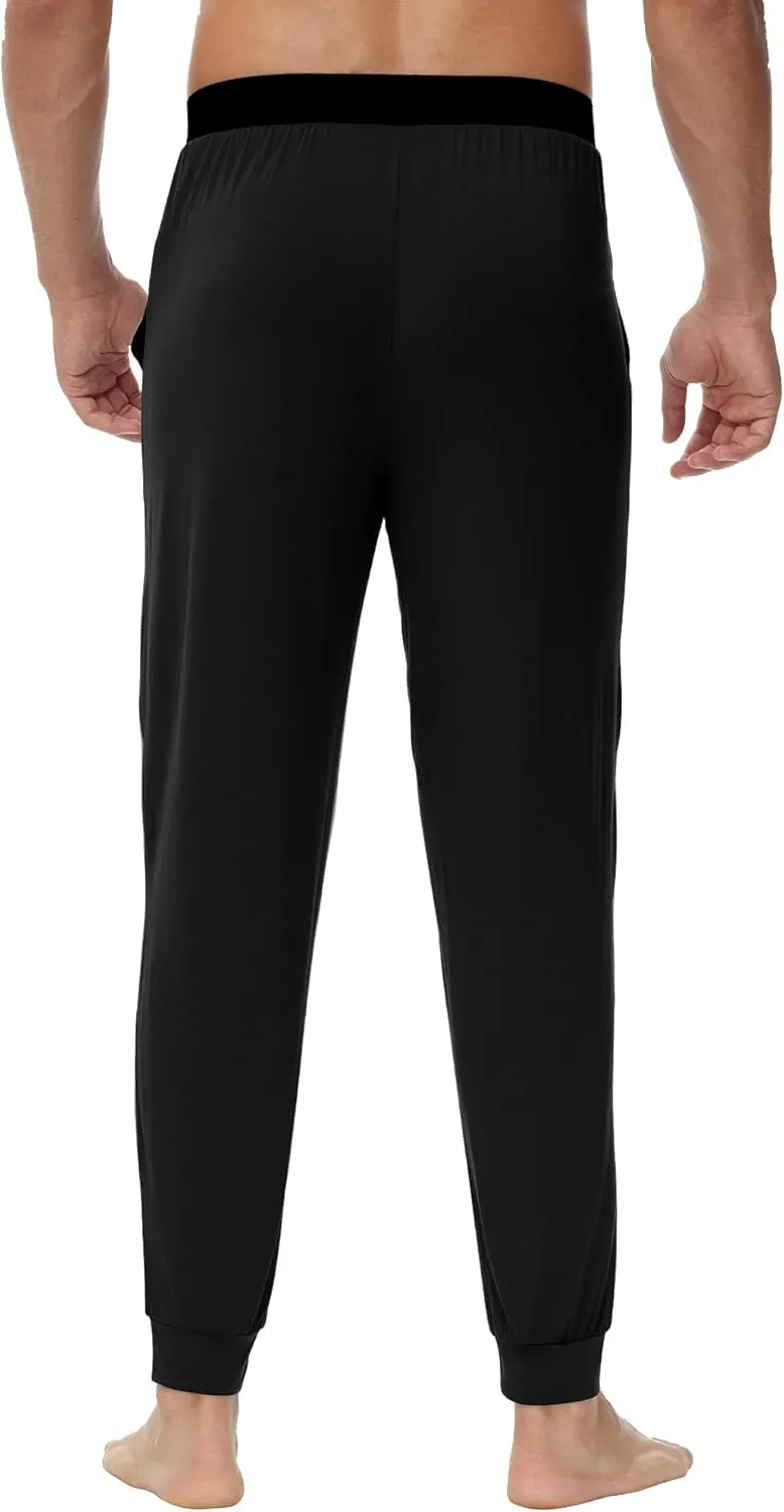 WiWi Viscose from Bamboo Mens Pajama Pants Jogger Bottoms Sleep Pant with Pockets Sweatpants S-XXL