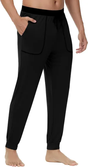 WiWi Viscose from Bamboo Mens Pajama Pants Jogger Bottoms Sleep Pant with Pockets Sweatpants S-XXL