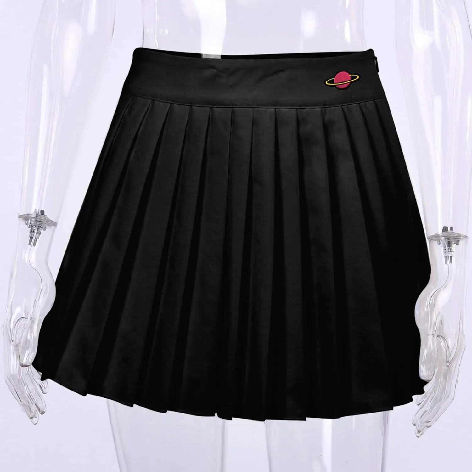 Woman Mini Skirts Cute Sexy Skirt Pattern Thin Zipper Short Sexy Side Pleated Skirt Women's Skirt Womens Summer