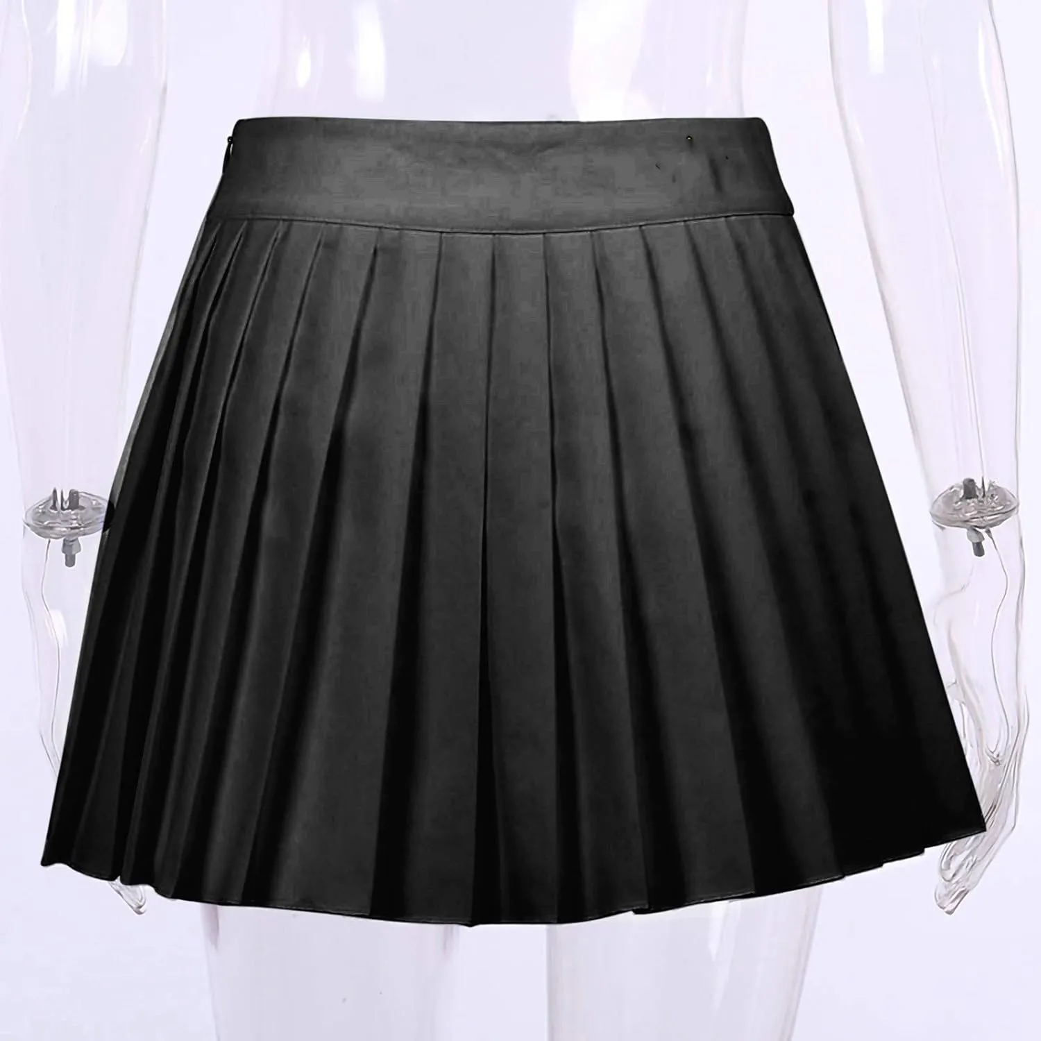 Woman Mini Skirts Cute Sexy Skirt Pattern Thin Zipper Short Sexy Side Pleated Skirt Women's Skirt Womens Summer