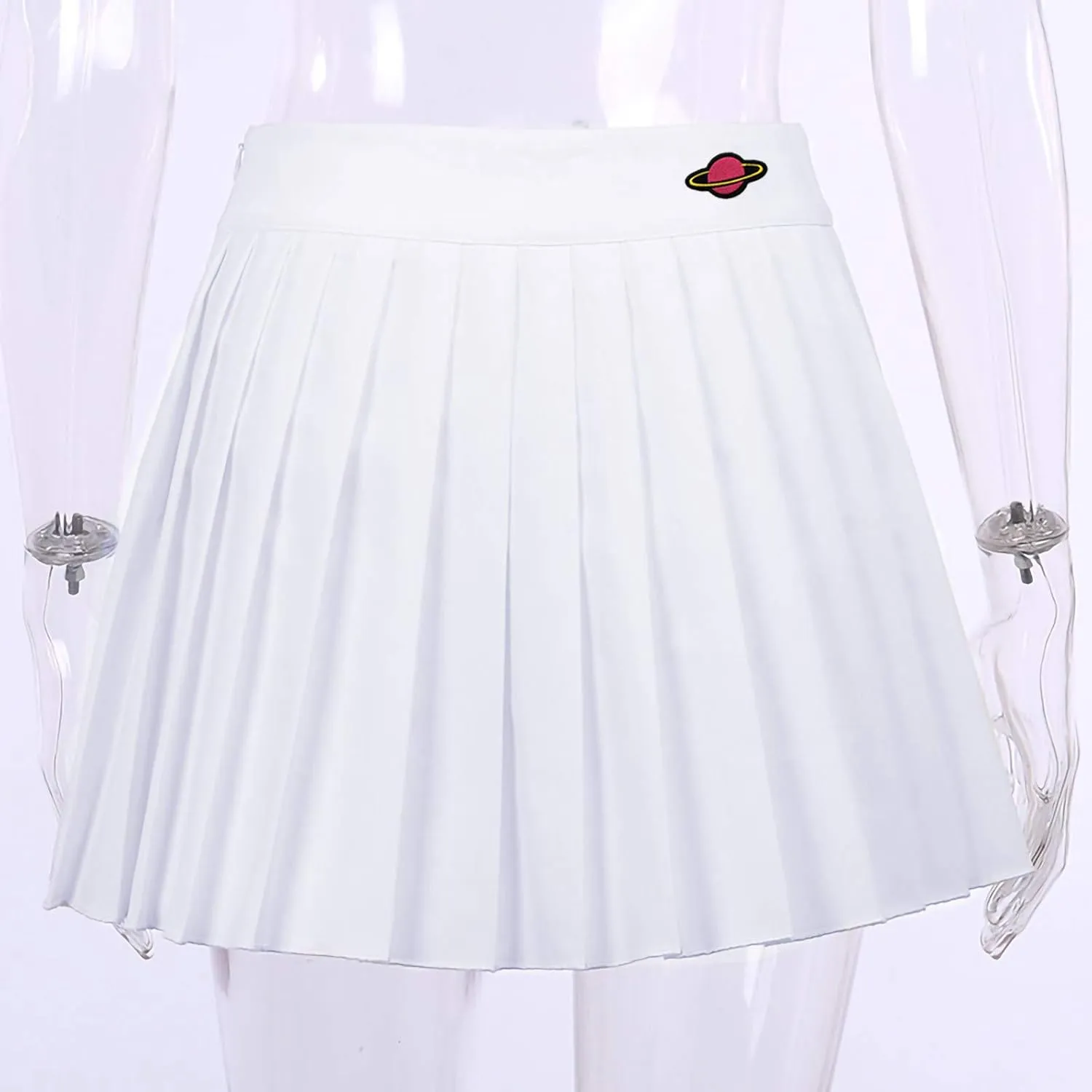 Woman Mini Skirts Cute Sexy Skirt Pattern Thin Zipper Short Sexy Side Pleated Skirt Women's Skirt Womens Summer