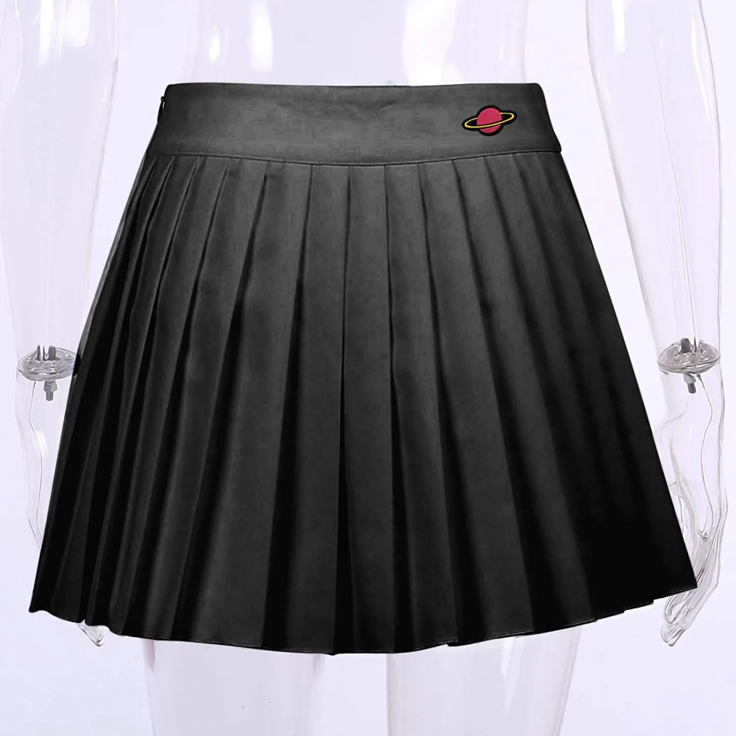 Woman Mini Skirts Cute Sexy Skirt Pattern Thin Zipper Short Sexy Side Pleated Skirt Women's Skirt Womens Summer
