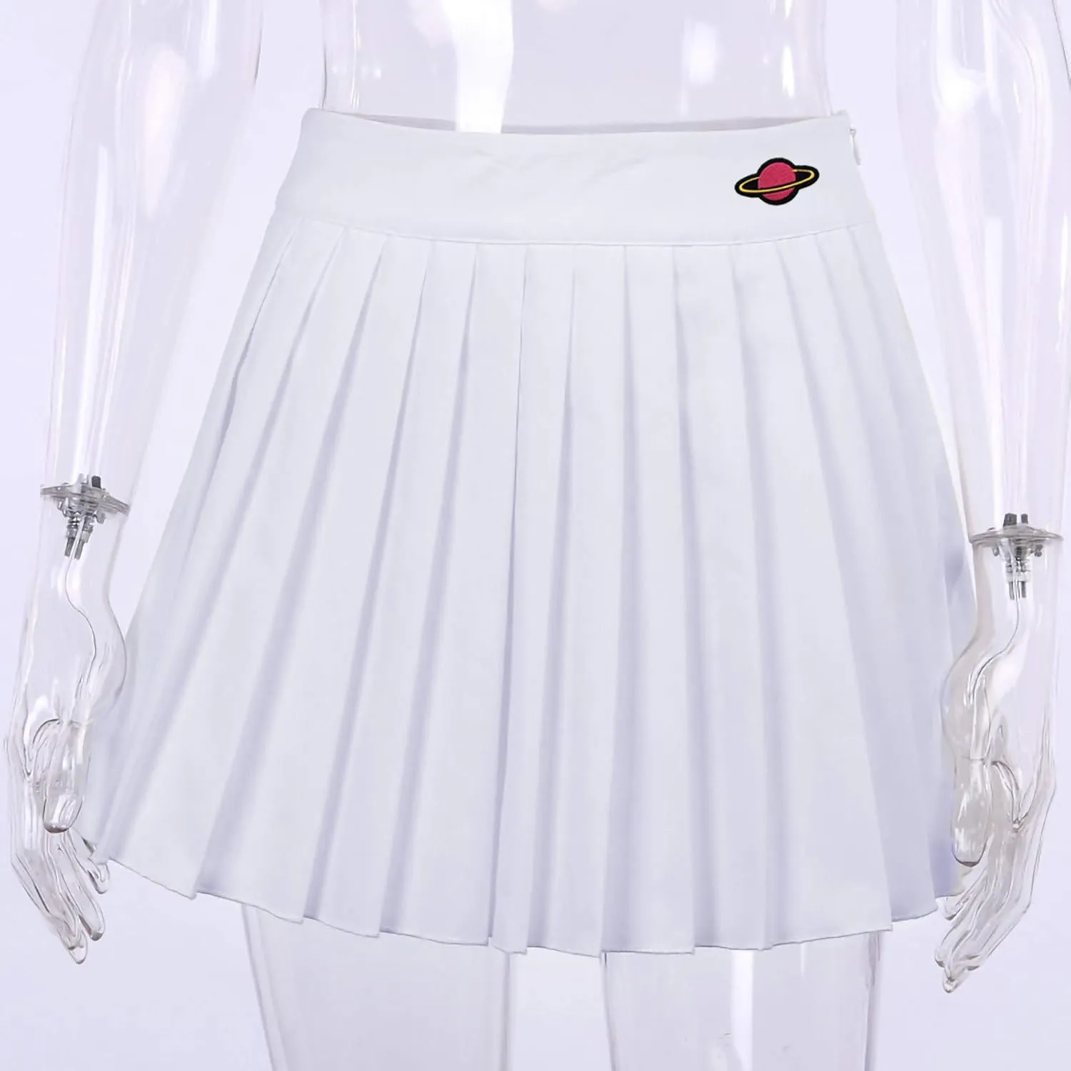 Woman Mini Skirts Cute Sexy Skirt Pattern Thin Zipper Short Sexy Side Pleated Skirt Women's Skirt Womens Summer