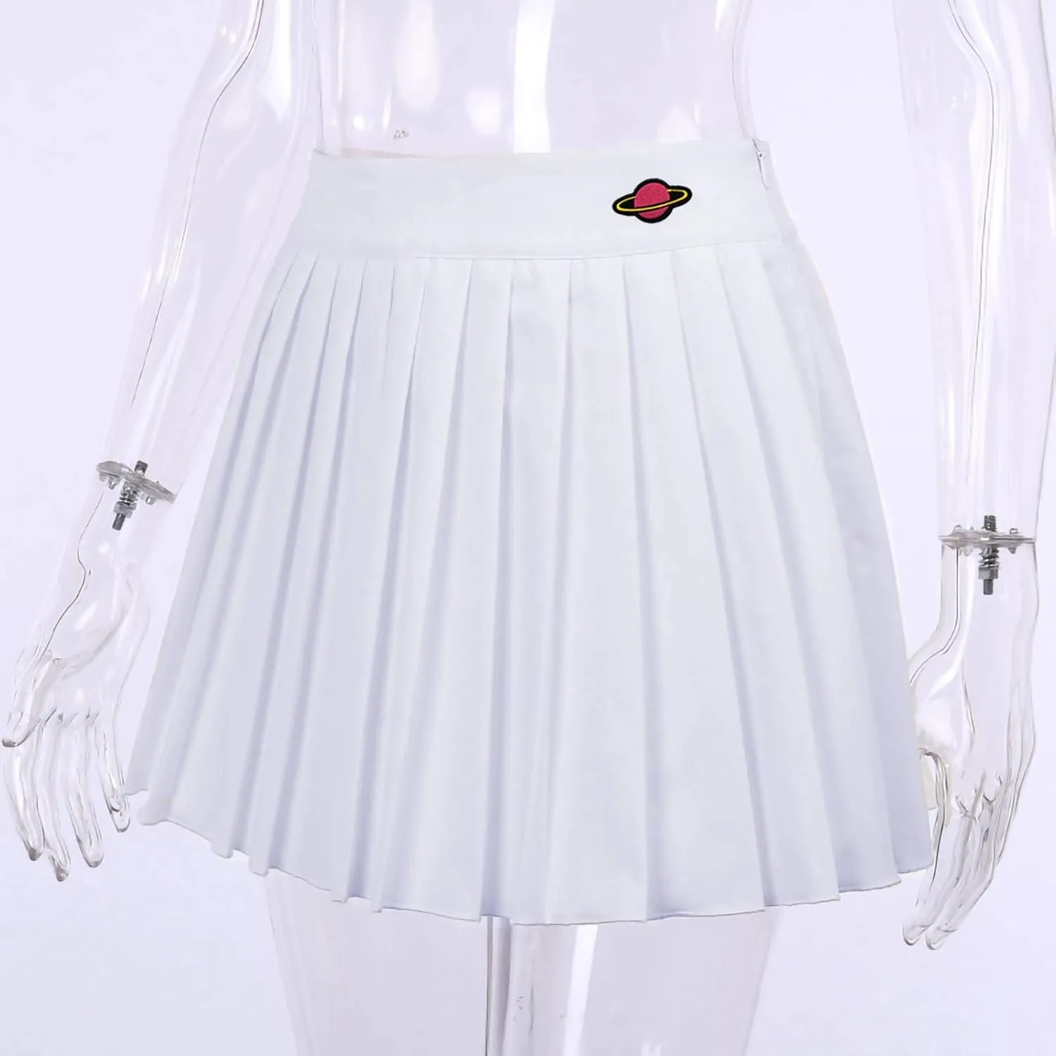 Woman Mini Skirts Cute Sexy Skirt Pattern Thin Zipper Short Sexy Side Pleated Skirt Women's Skirt Womens Summer