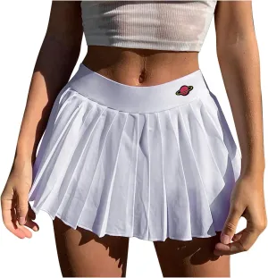 Woman Mini Skirts Cute Sexy Skirt Pattern Thin Zipper Short Sexy Side Pleated Skirt Women's Skirt Womens Summer