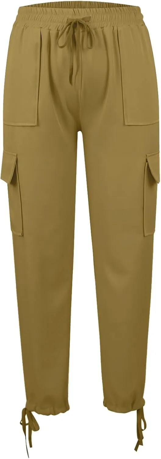 Women Baggy Sweatpants for Girls Teen high Waisted y2k Workout Joggers 2024 Cargo Pants Drawstring Bottoms Lounge
