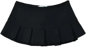 Women Spring Extreme Short Pleated Skirt Low Rise Thin Style Bottoms Mini Short Skirt