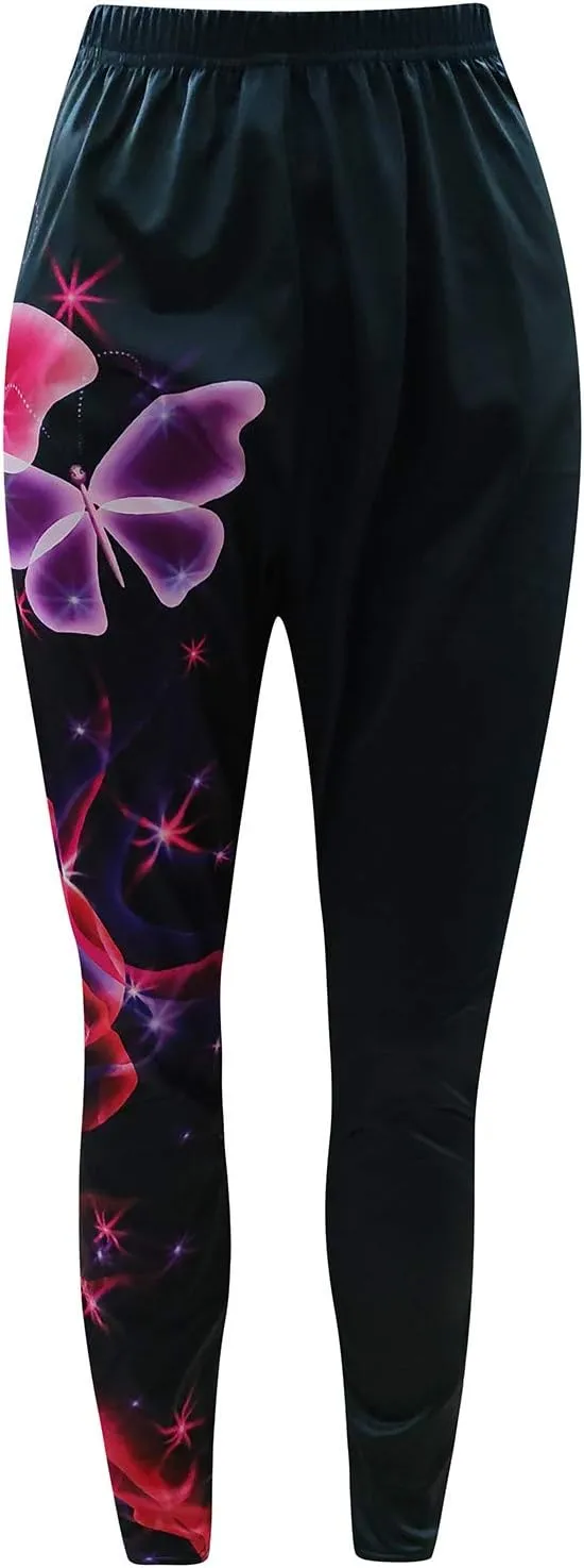 Women Yoga Pants Sport Pants Casual Women Plus Fashion Size Waist Yoga Pants Funny Graphic Stretchy Pants Women
