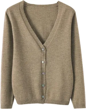 Women's Cable Knit Open Front Cardigans Sweater Casual Sweater Warm Top Button Down Loose Cardigan Outwear Womens