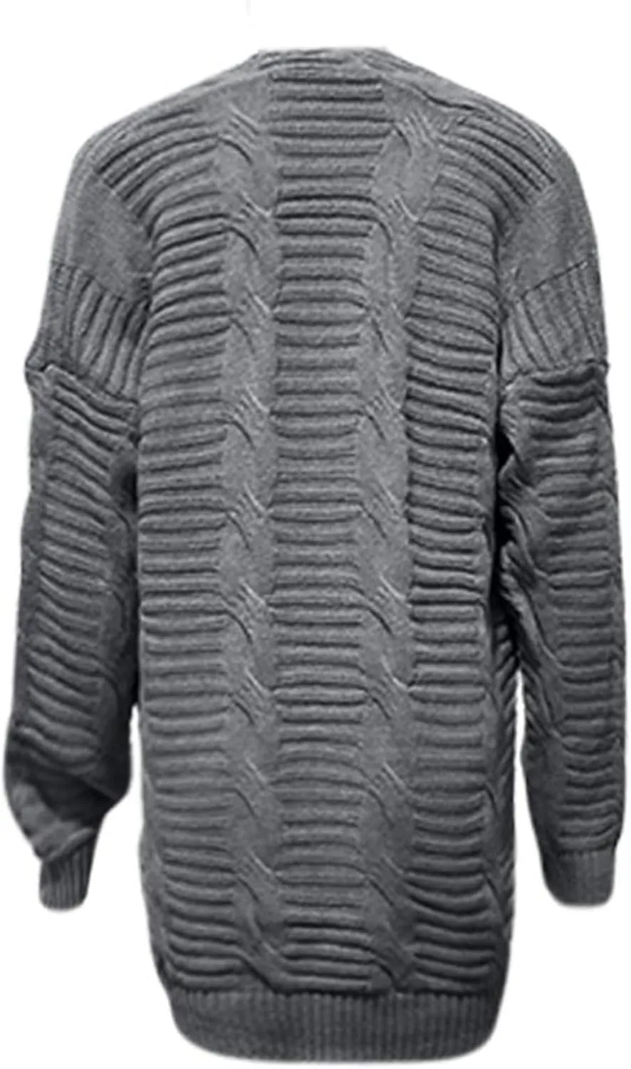 Womens Chunky Sweater Open Front Cardigans Baggy Lightweight Cable Knit Long Cardigan Sweaters Trendy Outwear Coats
