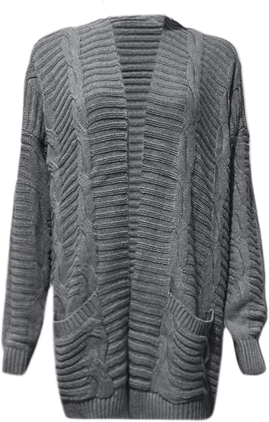 Womens Chunky Sweater Open Front Cardigans Baggy Lightweight Cable Knit Long Cardigan Sweaters Trendy Outwear Coats