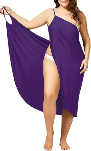 Womens Cover Ups Beach Spaghetti Strap Sarongs Swimsuit Wraps Midi Dresses
