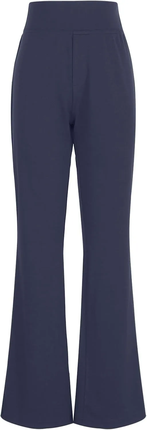 Womens Dress Pants Stretchy High Waisted Bell-Bottoms Slacks Office Business Casual Bootcut Trousers with Pockets