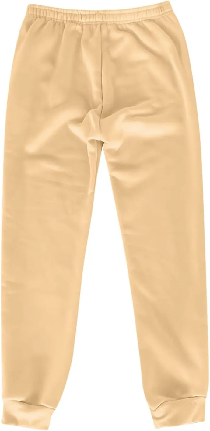 Women's Fleece Lined Joggers High Waisted Sweatpants Drawstring Strech Jogger Workout Active Baggy Lounge Bottoms