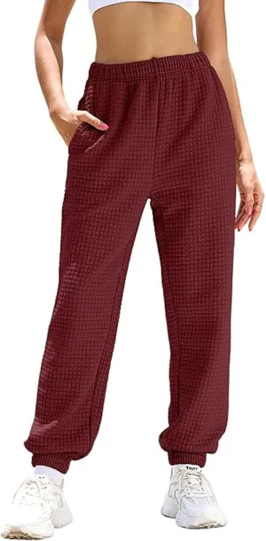 Women's High Waisted Sweatpants Workout Active Joggers Pants Baggy Lounge Bottoms Active Pants with Pockets
