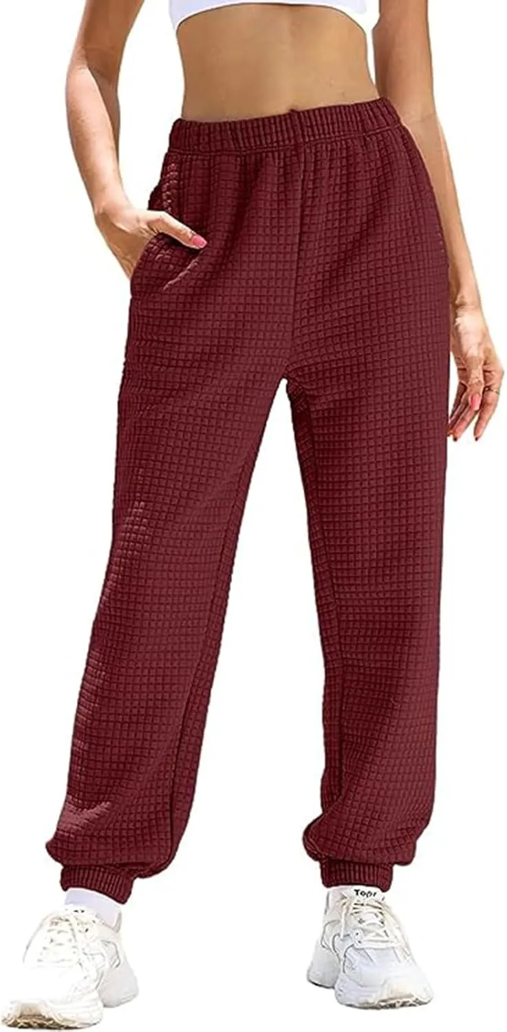 Women's High Waisted Sweatpants Workout Active Joggers Pants Baggy Lounge Bottoms Active Pants with Pockets