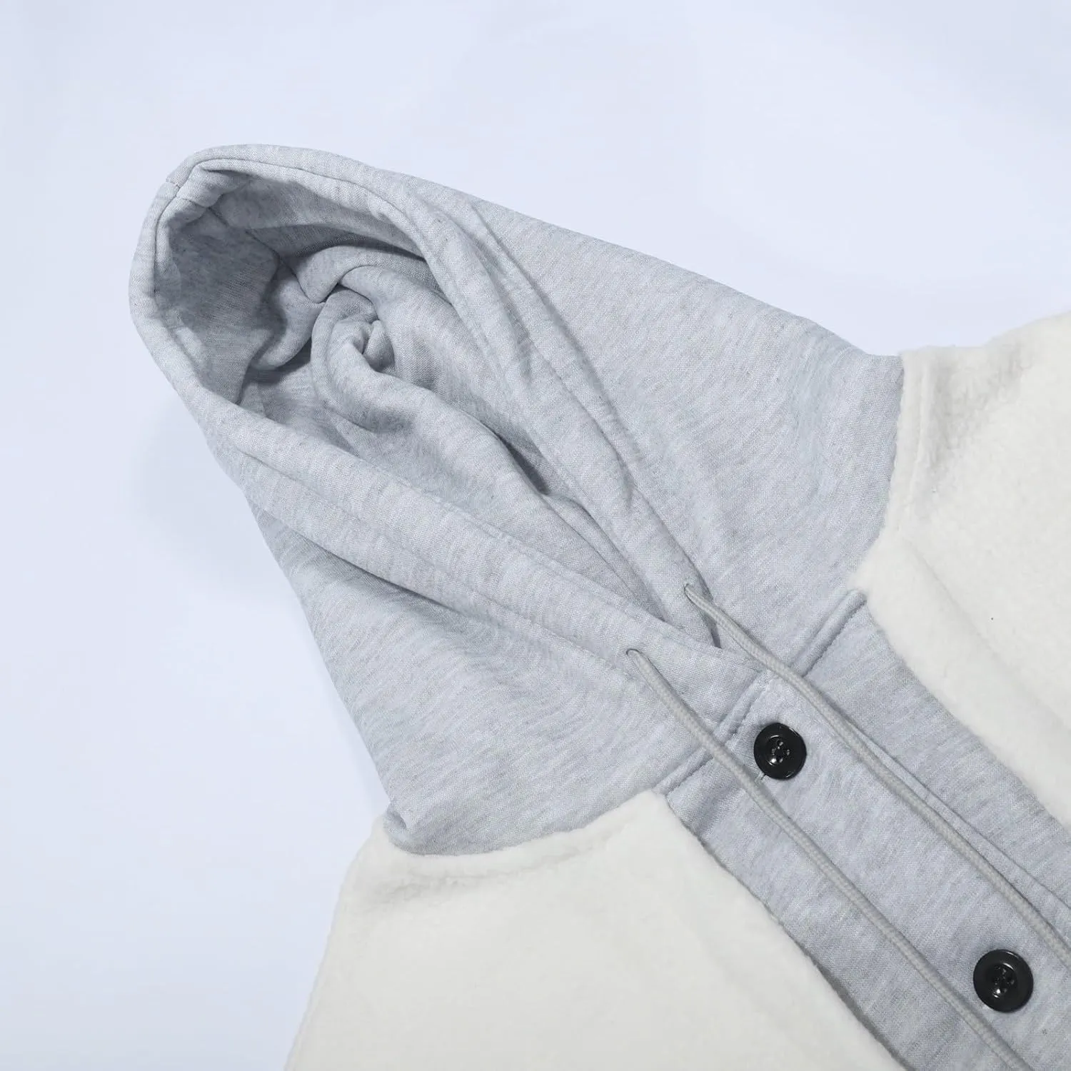 Women's Long Wool Coats Long Sleeve Oversized Hoodie Jacket Pockets Drawstring Winter Warm Trench Casual Outerwear