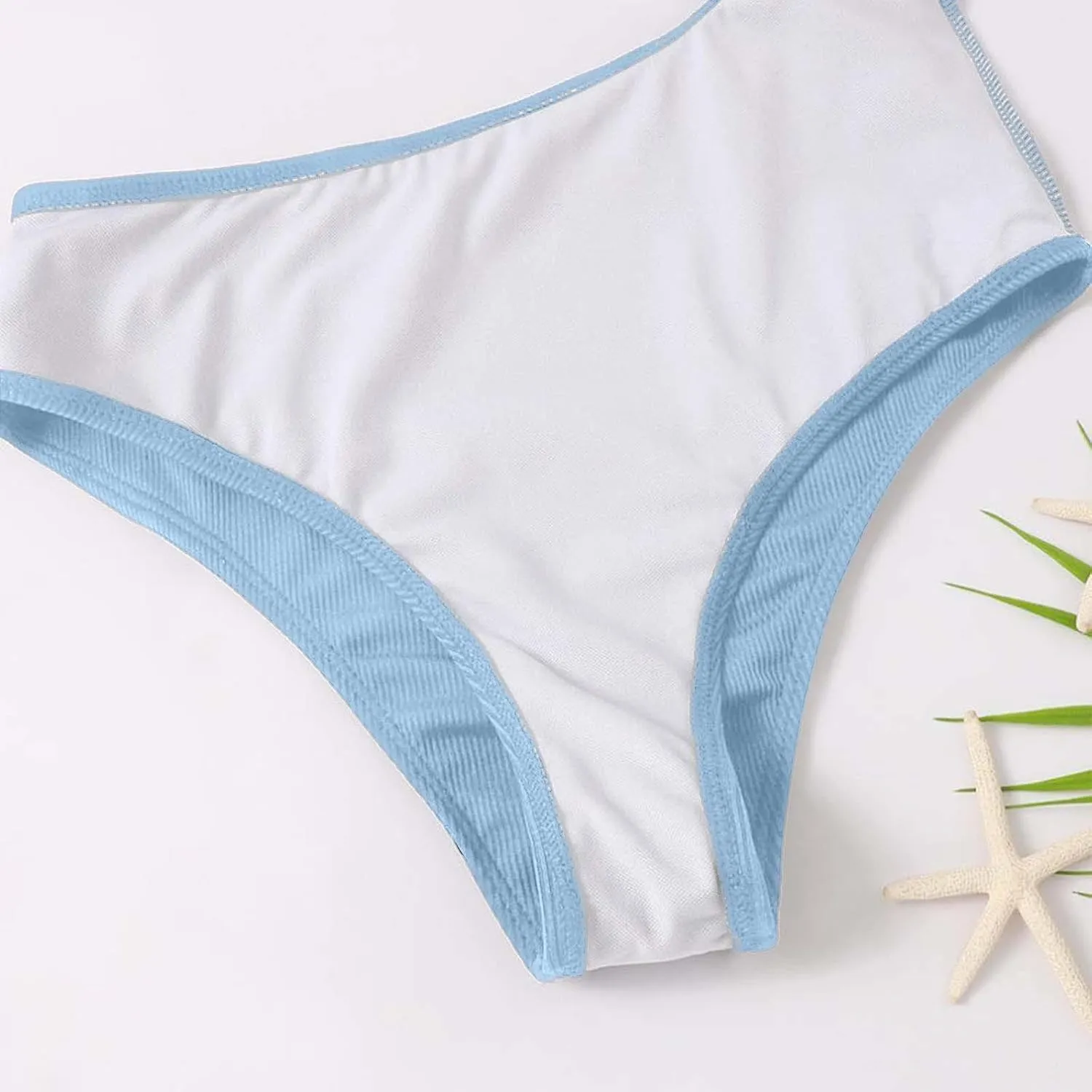 Women's One Piece Swimsuit Tummy Ring Cutout Bathing Suits High Cut Swimwear Shirred Backless Tummy Control Tie Swimwear