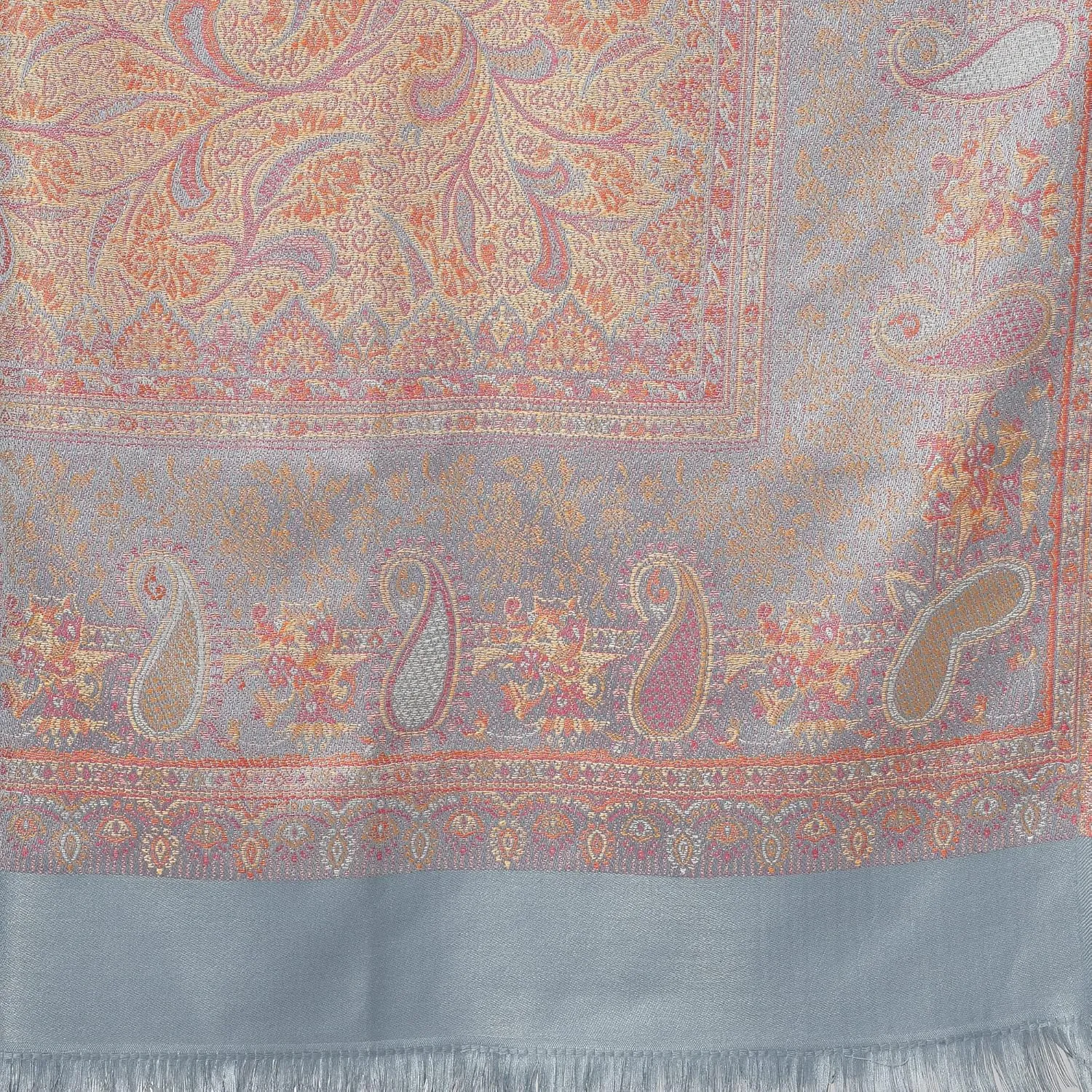 Women's Pashmina Wool Blend Indian Handicraft Woven Shawls, Scarf, Wraps [Large Size: 40" X 80"]
