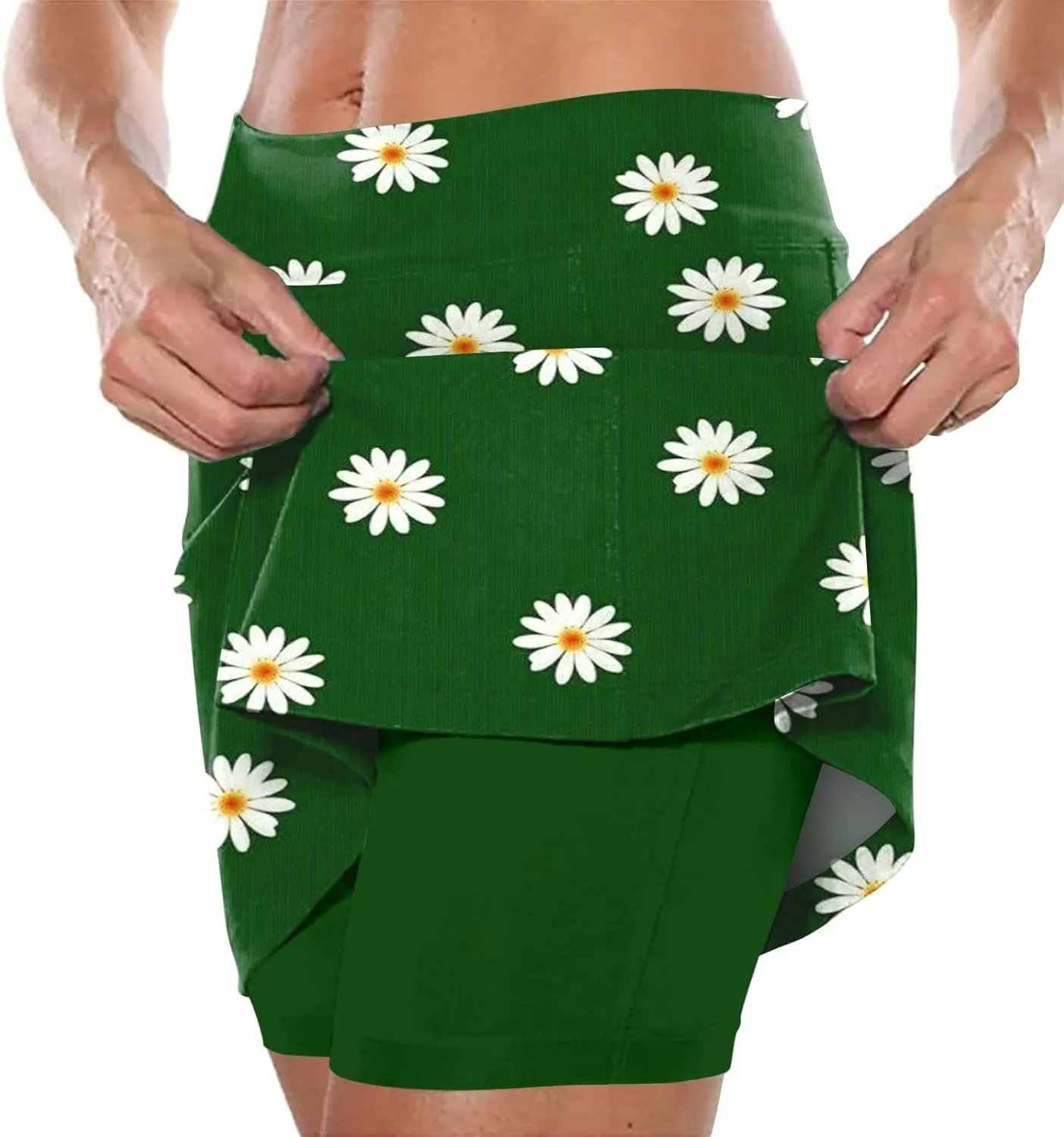 Womens Skorts with Pockets 2025 Summer Tummy Control Yoga Short High Waist Cargo Casual Loose Fittted Micro Skirts