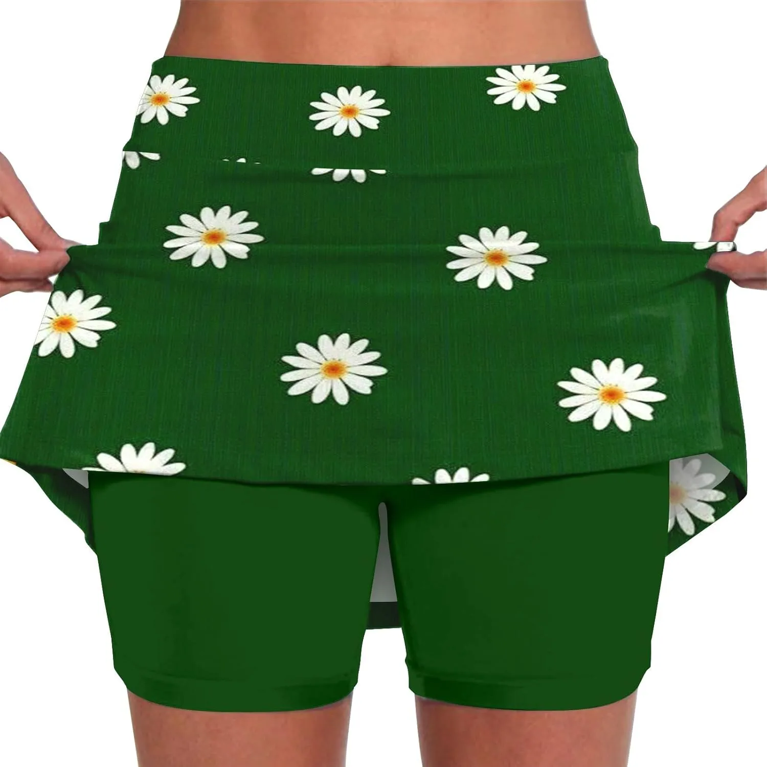Womens Skorts with Pockets 2025 Summer Tummy Control Yoga Short High Waist Cargo Casual Loose Fittted Micro Skirts