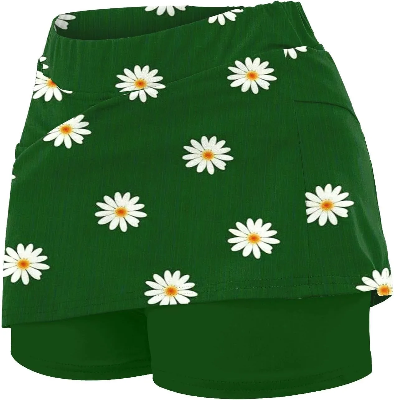 Womens Skorts with Pockets 2025 Summer Tummy Control Yoga Short High Waist Cargo Casual Loose Fittted Micro Skirts