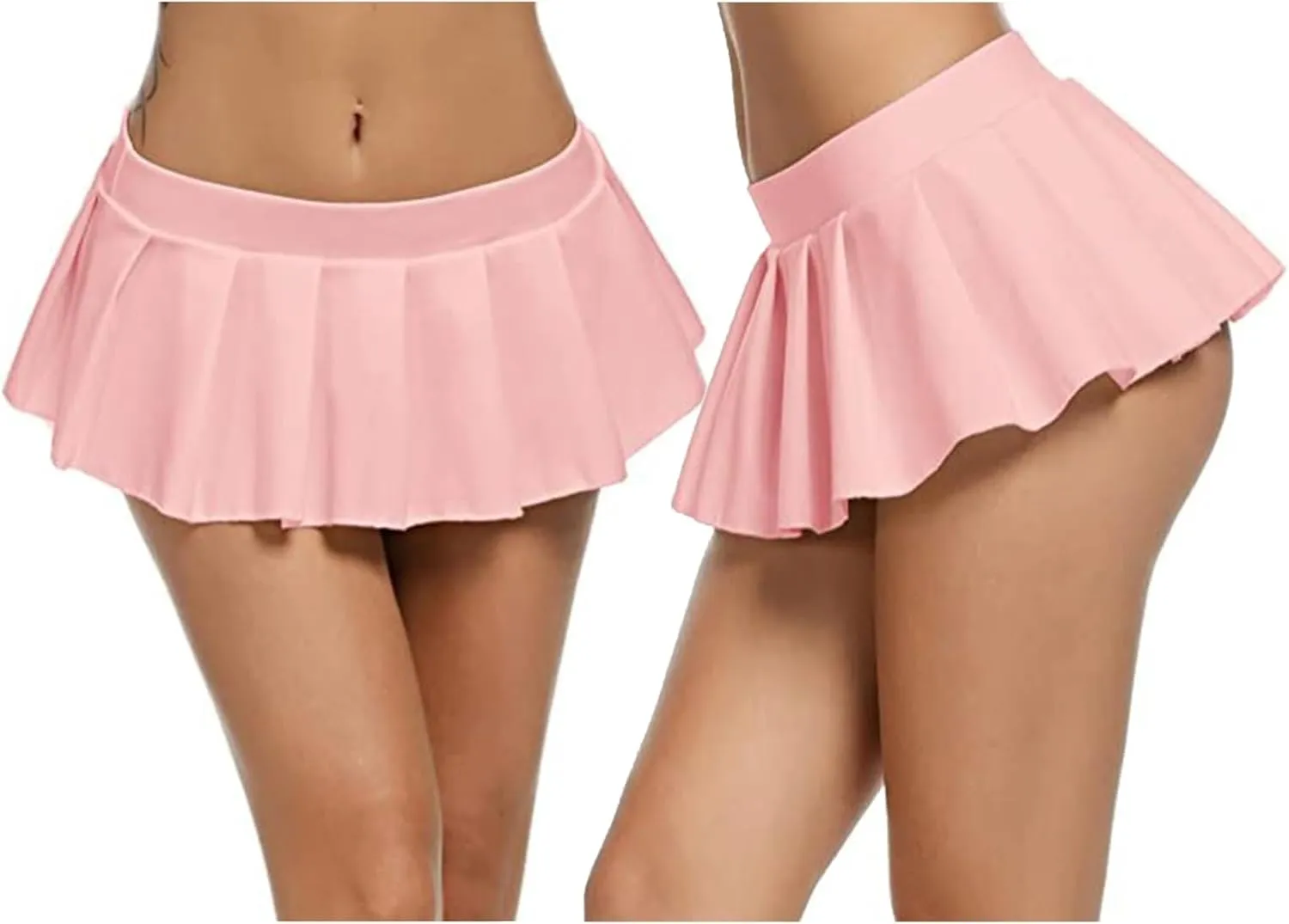 Women's Summer Pleated Mini Skirt Dance Club Party Frill Schoolgirl Micro Skirts Clubwear