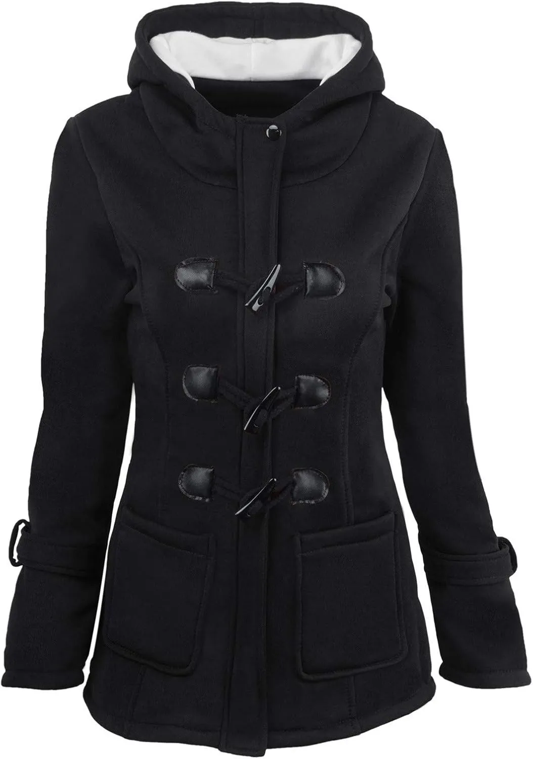 Womens Winter Coats Warm Sherpa Lined Parkas Jackets Thickened Windproof Outwear with Fur Hood Plus Size Puffer Down