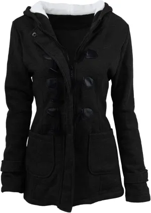 Womens Winter Coats Warm Sherpa Lined Parkas Jackets Thickened Windproof Outwear with Fur Hood Plus Size Puffer Down