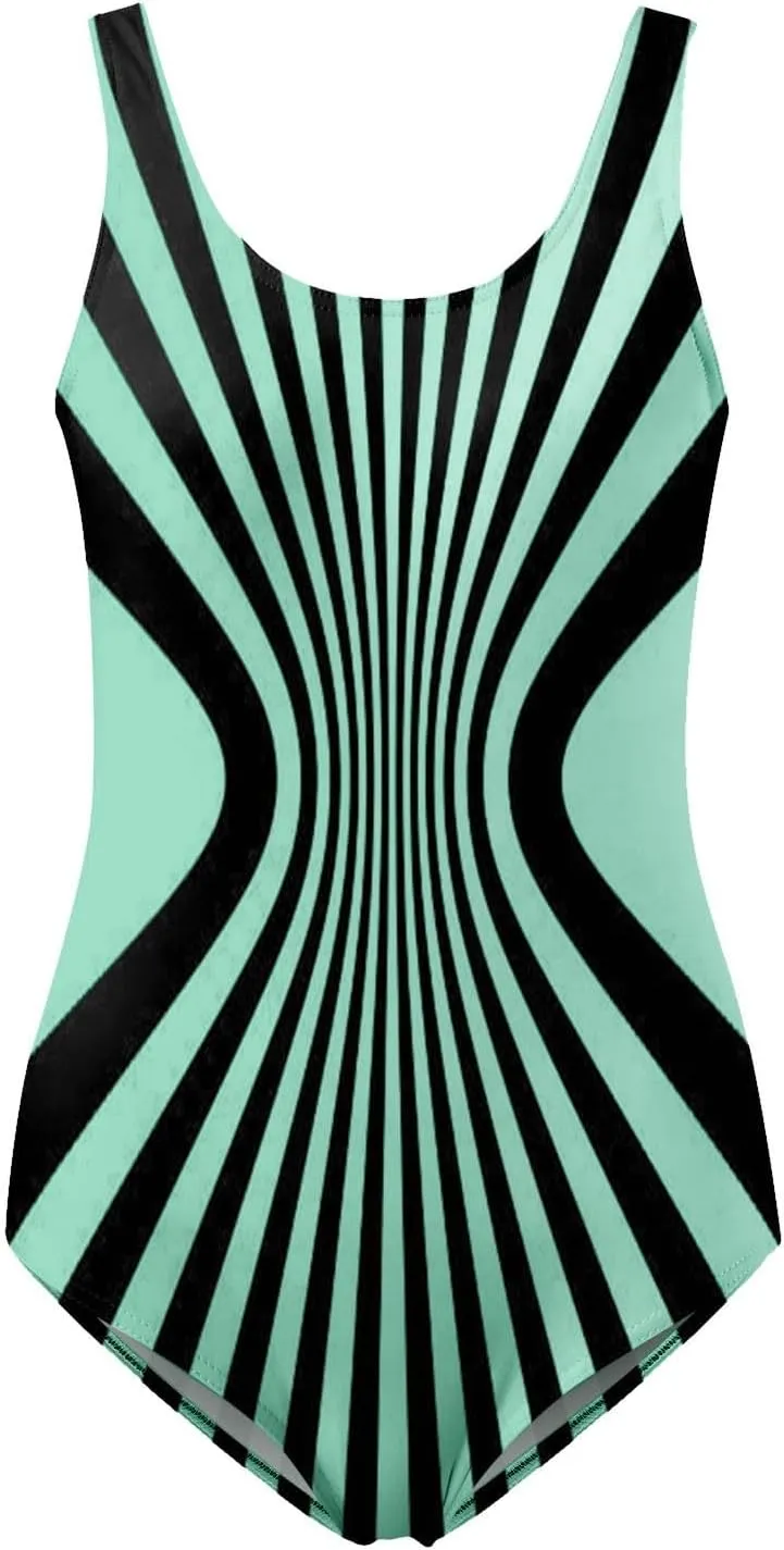 XRCQCAD Women's One Piece Swimsuits Tummy Control Monokini High Waisted Bathing Suit Plus Size Backless Swimwear