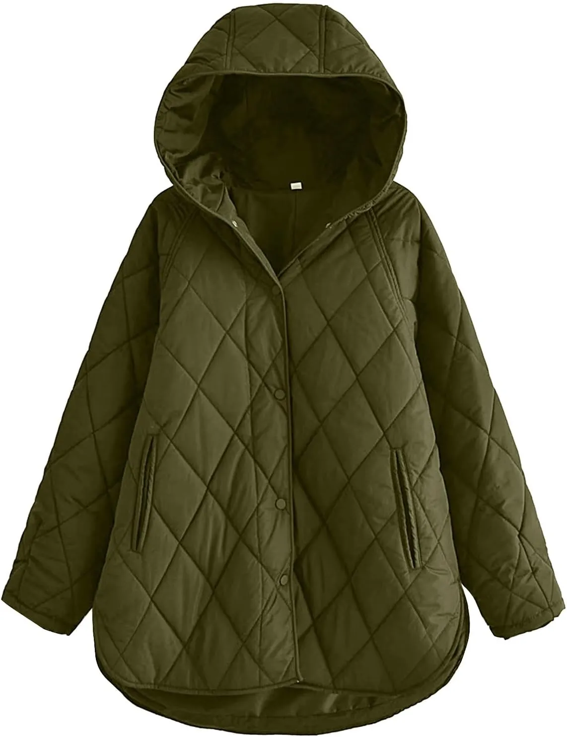 XUNRYAN Womens Bubble Puffer Jackets Quilted Lightweight Winter Warm Down Coats Baggy Casual Hooded Outerwear Anorak Parka