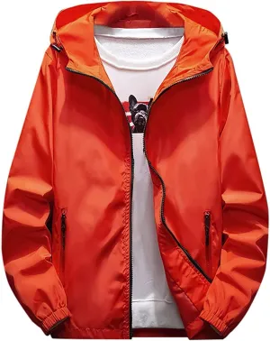 Ymosrh Coat for Men Men's Autumn Winter Casual Color Plus Size Hoodie Zipper Outdoor Sport Coat Jackets