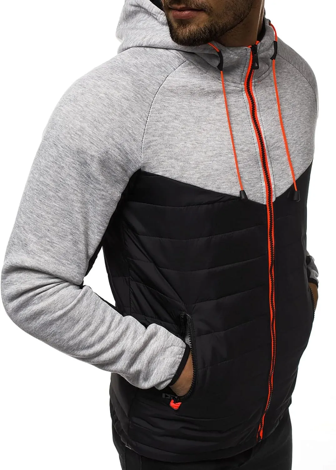 Ymosrh Mens Jackets Casual Camouflage Sports Sweatshirt Long Sleeve Zipper Hooded Jacket Coat Light Rain Jacket