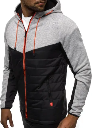 Ymosrh Mens Jackets Casual Camouflage Sports Sweatshirt Long Sleeve Zipper Hooded Jacket Coat Light Rain Jacket