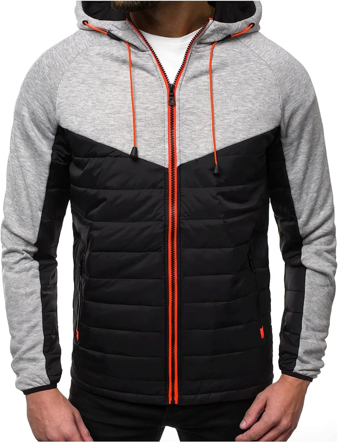 Ymosrh Mens Jackets Casual Camouflage Sports Sweatshirt Long Sleeve Zipper Hooded Jacket Coat Light Rain Jacket