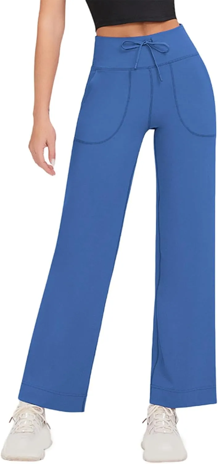 Yoga Pants with Side Pockets, Bell Bottoms for Women,Womens Trouser Pants,Womens Leggings High Waisted
