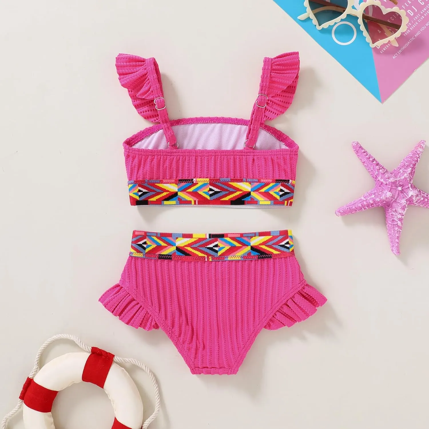 YOUNGER TREE Toddler Swimsuit Girl 2-Pieces Leopard Bathing Suits Halter Top Bikini Bottoms Swimming Suit Kids Beach Swimwear