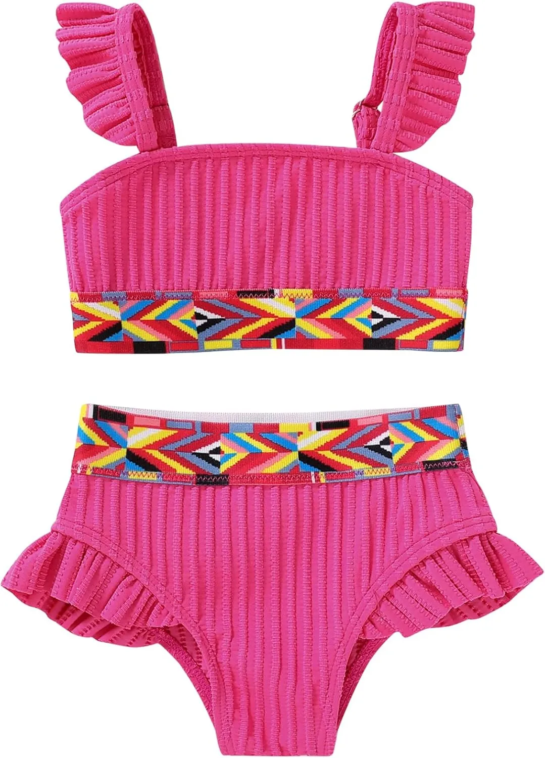 YOUNGER TREE Toddler Swimsuit Girl 2-Pieces Leopard Bathing Suits Halter Top Bikini Bottoms Swimming Suit Kids Beach Swimwear